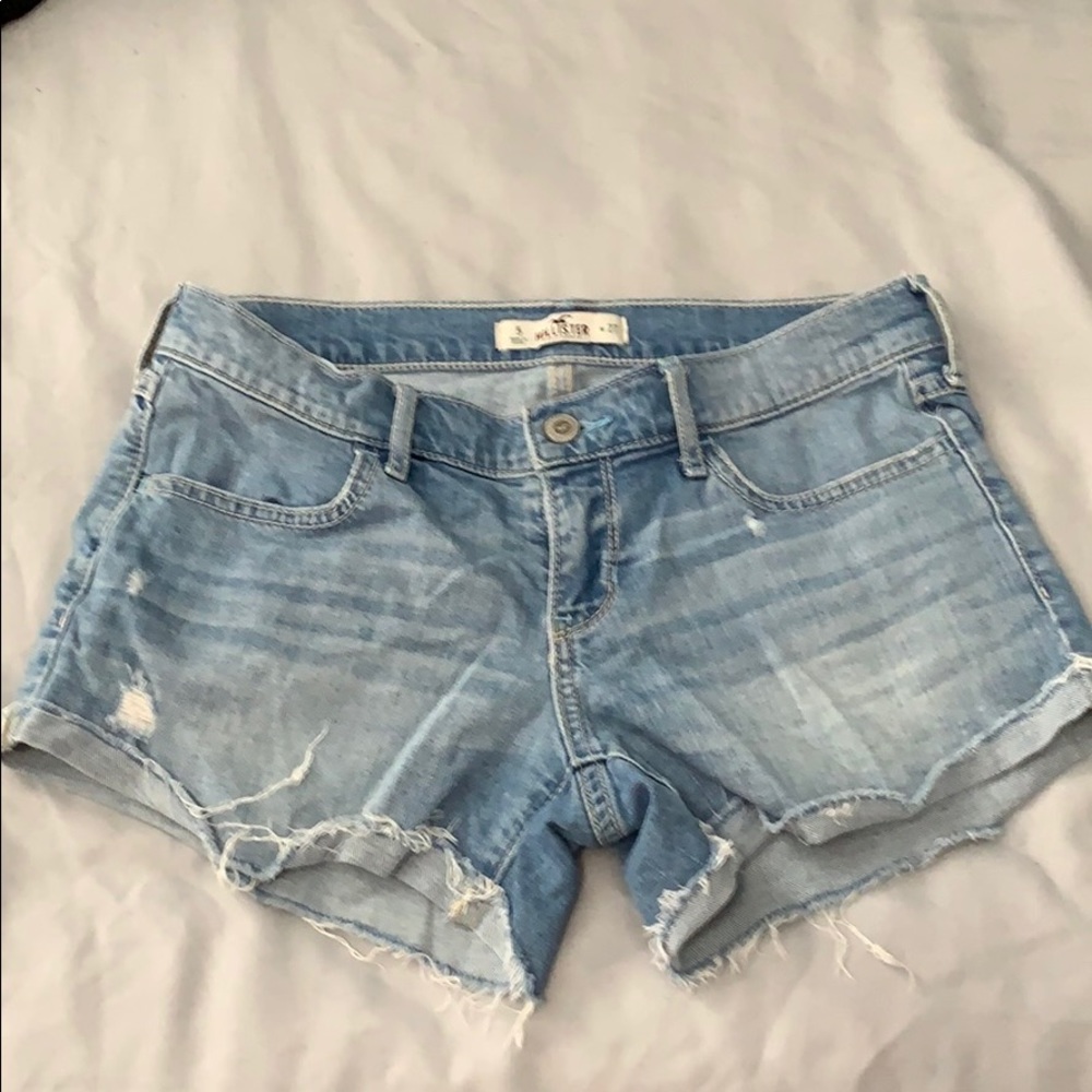Hollister light blue denim shorts